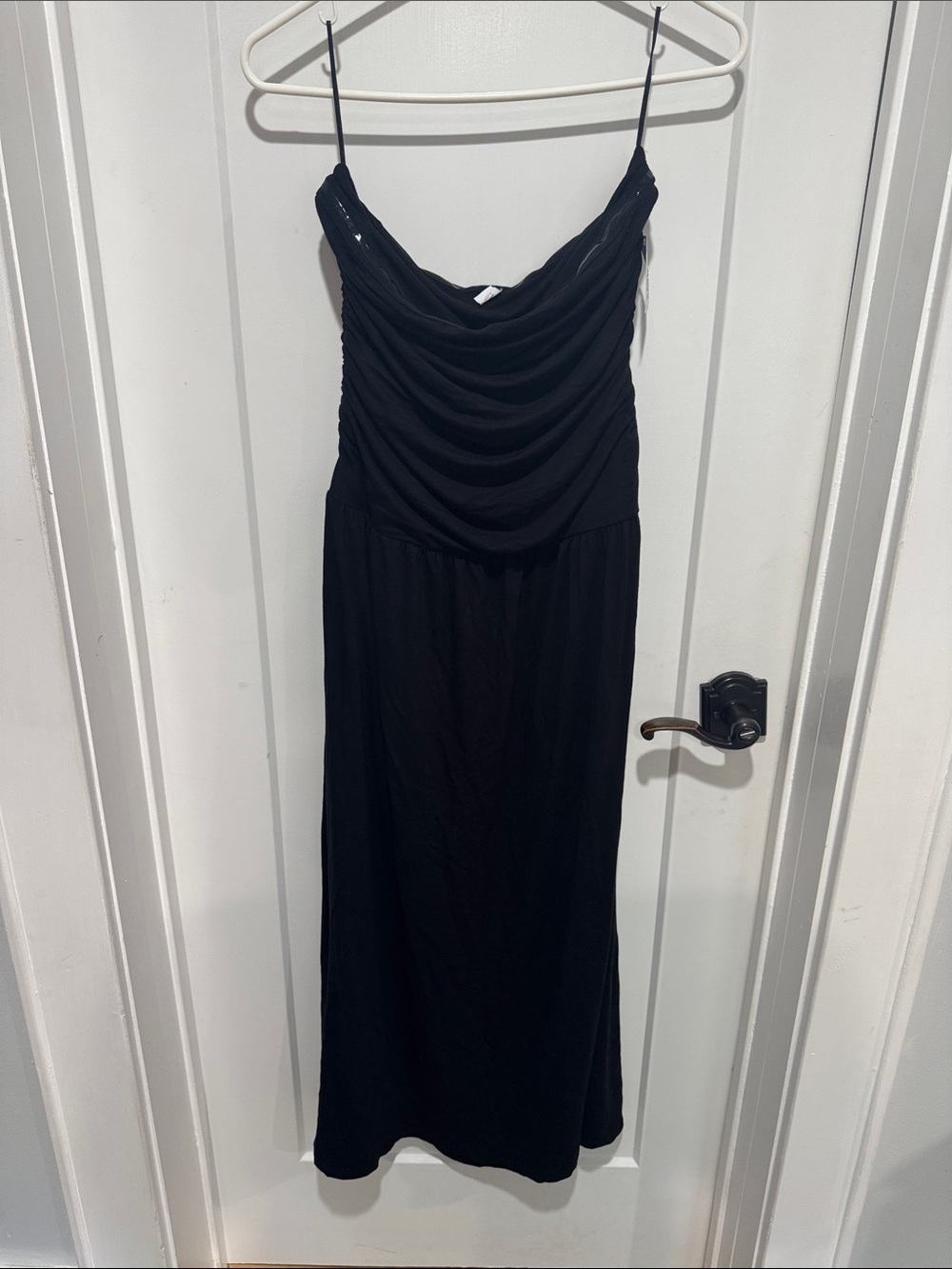 Old navy Womens fit & flare drop waist Classic Black tube maxi Dress 2026 nwt M
